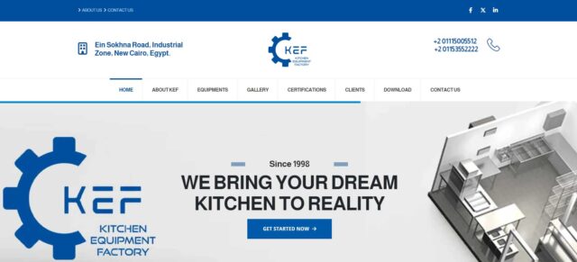 Website for KEF Factory designed by Imexit