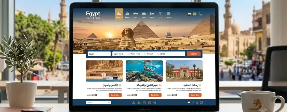 تصميم موقع شركة سياحة في مصر