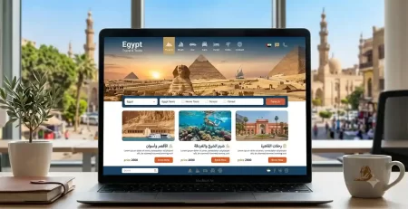 تصميم موقع شركة سياحة في مصر